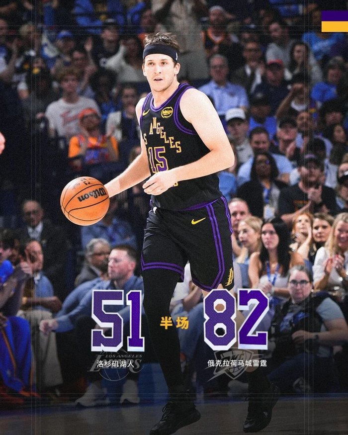 雷霆狂胜湖人43分 东契奇旧伤复发离场